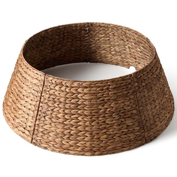 Zidmo Other - 36in Large Christmas Tree Collar - Woven Hyacinth Tree Collar